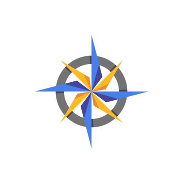 abstract compass icon vector element