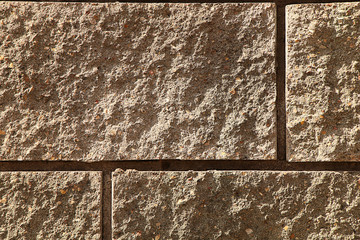 Wall of a large rectangular decorative stone