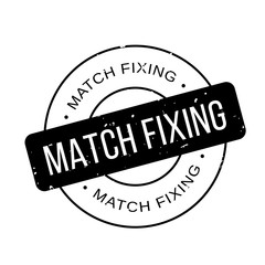 Match Fixing rubber stamp. Grunge design with dust scratches. Effects can be easily removed for a clean, crisp look. Color is easily changed.