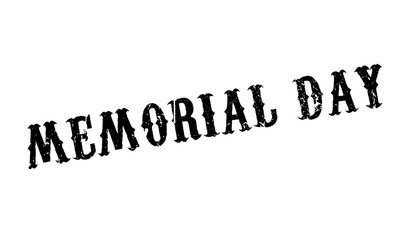 Memorial Day rubber stamp. Grunge design with dust scratches. Effects can be easily removed for a clean, crisp look. Color is easily changed.