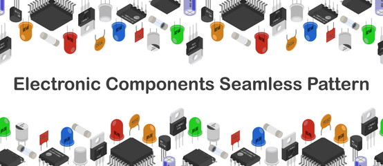 Isometric Electronic components pattern - 153508179