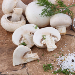 Fresh vegetables and fruits on the wooden board