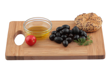 Fresh vegetables and fruits on the shredder