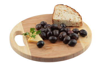 Fresh vegetables and fruits on the shredder