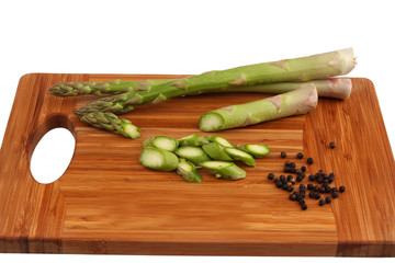 Fresh vegetables on the shredder