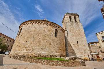 Fototapeta na wymiar Besalu medieval village in Girona, Spain
