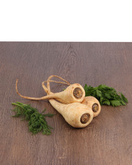 Fresh vegetables on the shredder