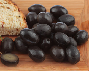 Fresh olives on the shredder