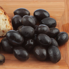 Fresh olives on the shredder