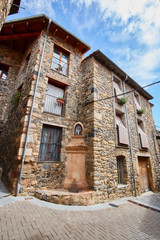 Fototapeta na wymiar Castellfollit de la Roca village in Girona, Spain