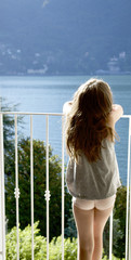 Child watching Lake Como