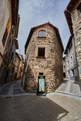 Castellfollit de la Roca village in Girona, Spain
