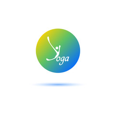 Yoga logo - design template. Health Care, Beauty, Spa, Relax, Meditation, Nirvana concept icon.