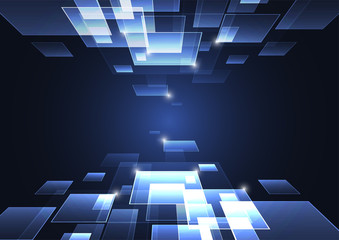 Abstract technology of squares concept. vector illustration background