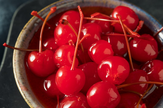 Sweet Red Maraschino Cherries