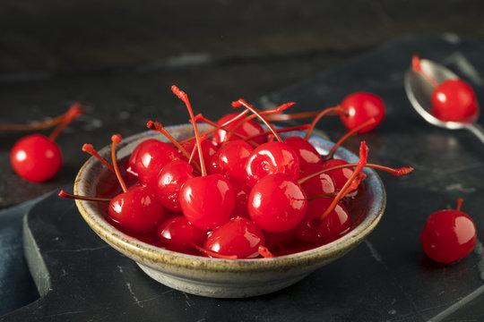 Sweet Red Maraschino Cherries