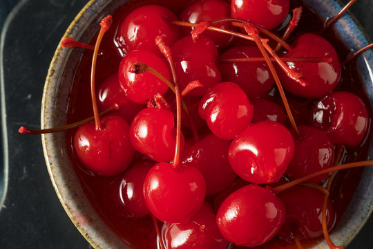 Sweet Red Maraschino Cherries