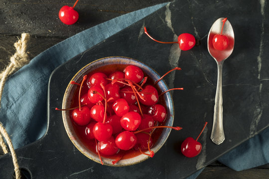 Sweet Red Maraschino Cherries