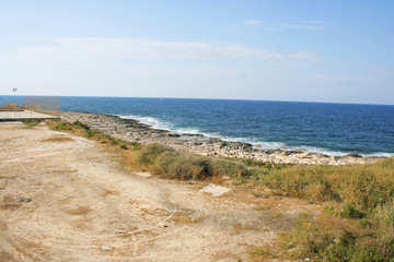 Fototapeta na wymiar View of the rocky coastline near St. Julian's