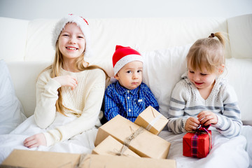 Family celebrating christmas