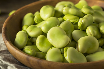 Raw Organic Fresh Green Fava Beans