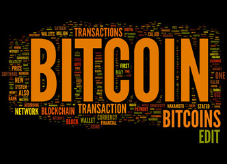 Bitcoin Cryptocurrency  concept word cloud
