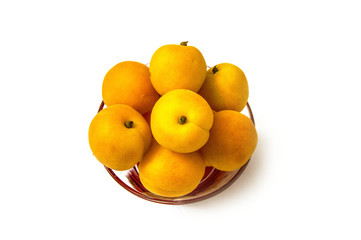 Wonderful apricot fruit pictures with white background,
