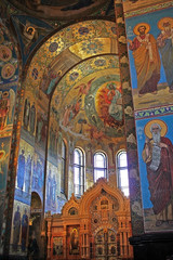 Mosaics in the interior of the Church of the Savior on Spilled Blood