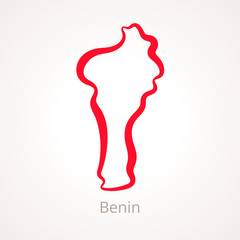 Benin - Outline Map