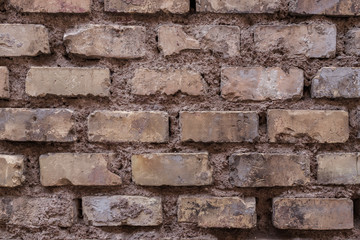 closed up of grunge diry brick wall texture as background