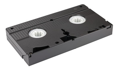 Video cassette on white