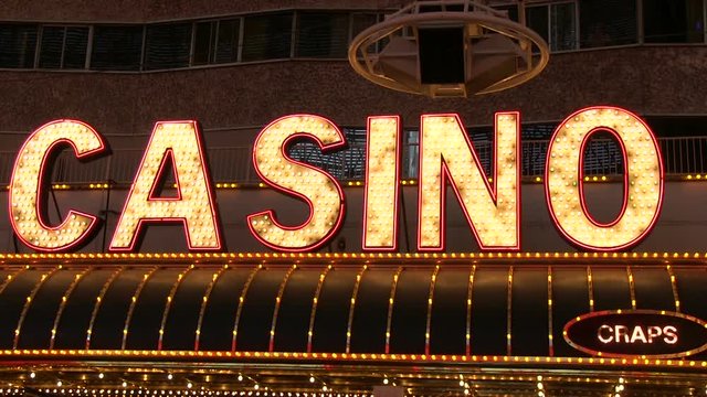 Casino lights attracting gamblers