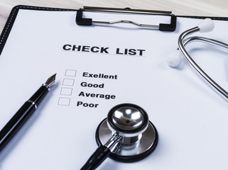 Checklist and Stethoscope