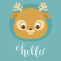 Cute deer head