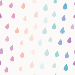 Cute seamless pattern background with pastel watercolor drops. For print and web.