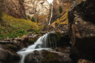 Fototapeta na wymiar Waterfall on river Shinok