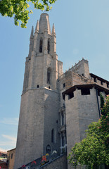 Fototapeta na wymiar Basilica de San Feliu en Gerona, 