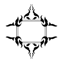 vintage frame black on white