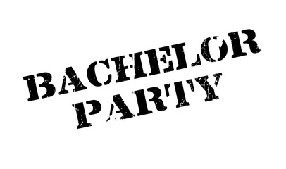 Bachelor Party rubber stamp. Grunge design with dust scratches. Effects can be easily removed for a clean, crisp look. Color is easily changed.