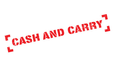 Cash And Carry rubber stamp. Grunge design with dust scratches. Effects can be easily removed for a clean, crisp look. Color is easily changed.