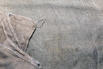 Texture of an old dirty potato sack
