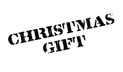 Christmas Gift rubber stamp. Grunge design with dust scratches. Effects can be easily removed for a clean, crisp look. Color is easily changed.