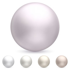 Shiny pearl isolated on white background