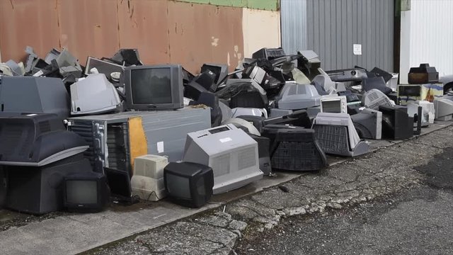 Old used and obsolete electronic equipment