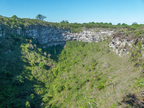 Los Gemelos Crater on Santa Cruz Island Gal&aacute;pagos Islands Ecuador