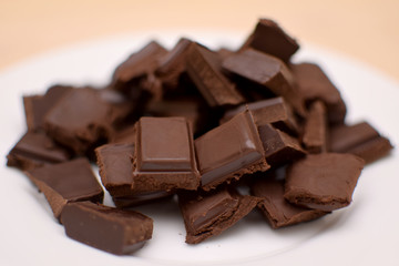 slices of chocolate