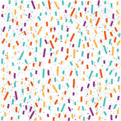 Doodle seamless pattern background. Abstract purple, green, yellow, orange line pattern