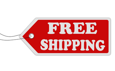 Free shipping red  price tag