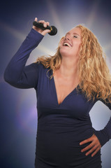 Middle Age Woman Singer