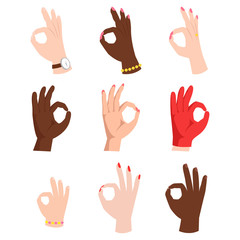 Ok hands success gesture okey yes agreement signal business human agree best approval vector.
